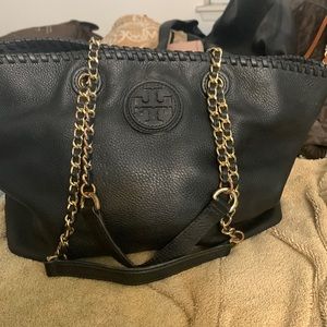 Tory Burch pebbled leather handbag